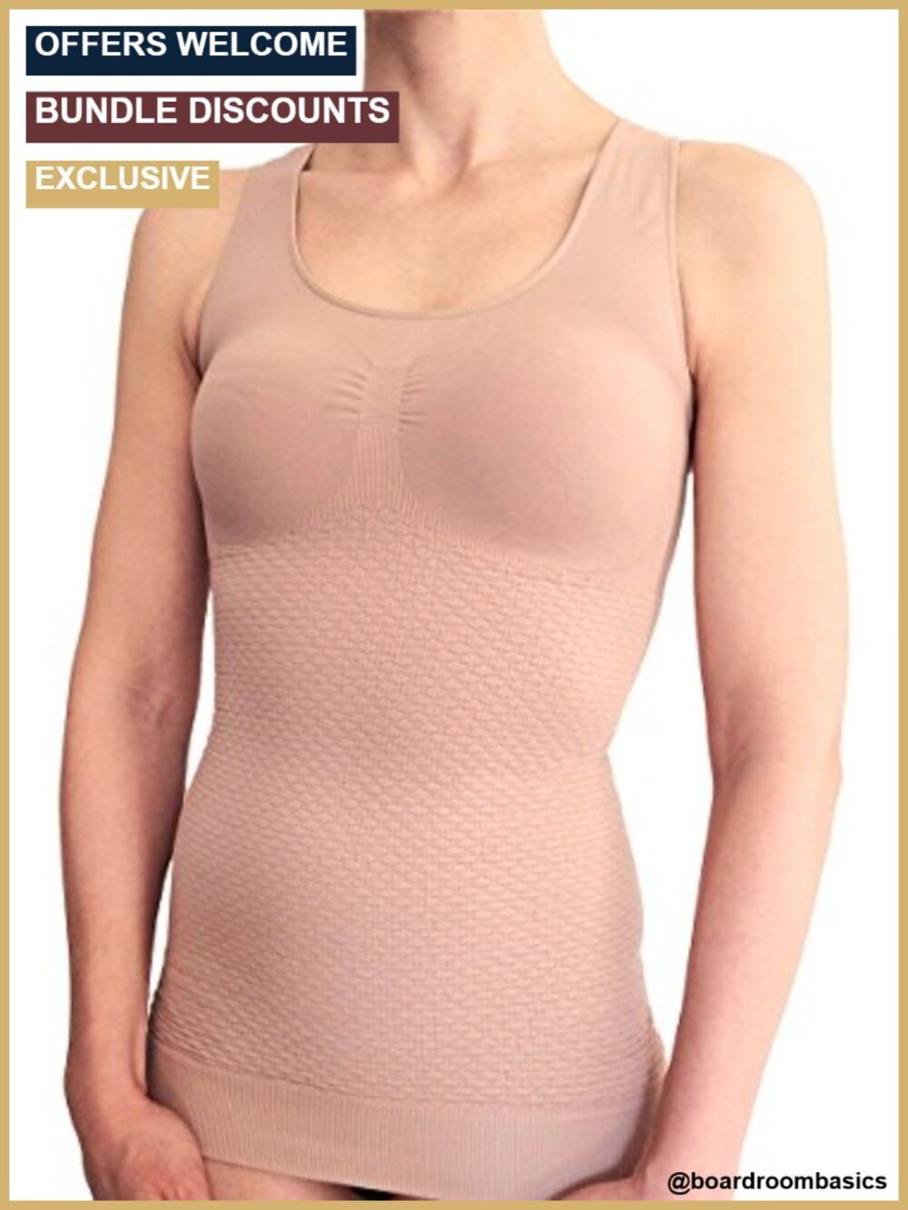 Bioflect Compression Vest Tank Top Bioactive Fibers Raised Massaging Knit